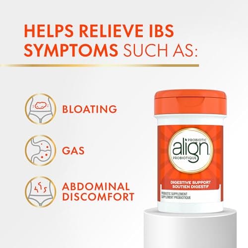 Align Probiotic Digestive Support, IBS Symptom Relief: Gas, Abdominal Discomfort, Bloating, Helps Healthy Intestinal Flora for Women & Men, 42 Capsules
