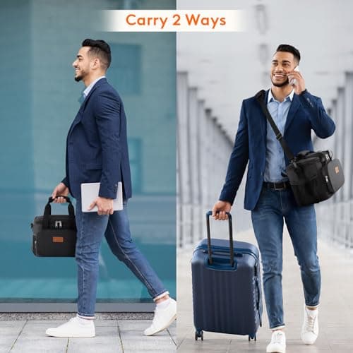 Lifewit Medium Lunch Bag, Insulated Lunch Box, Soft Cooler Cooling Tote for Adult Men Women, Black 12-Can (9L) — view 6