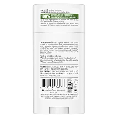 Schmidt's Natural Deodorant Stick Bergamot & Lime 48H Protection, 75g — view 2