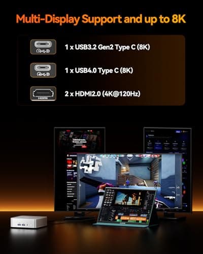 GEEKOM A8 Mini PC, Ryzen 7 8745HS, 16GB DDR5 Upgradeable RAM, 1TB SSD — view 10