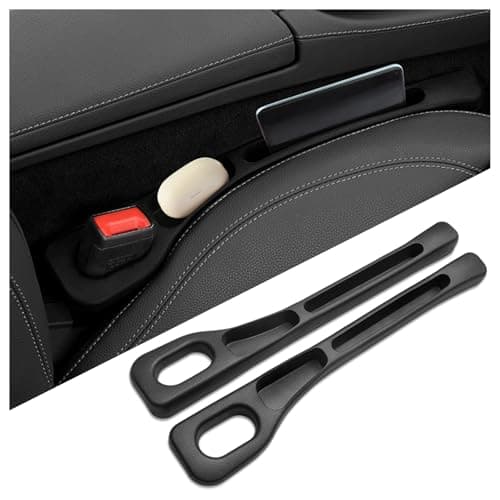 2PCS Upgrade Car Seat Gap Filler Organizer,Car Gap Filler Organizer with Storage Space for Filling Gaps & Storing Items,Versatile Car Accessories Gap Filler for Car Fit Most Vehicles (Black)