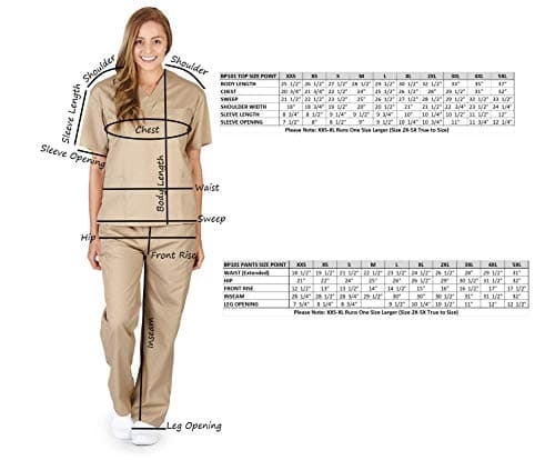 Natural Uniforms Scrub Set Medical Scrub Top and Pant, CHOCHOLATE-3XL Chocolate — view 5