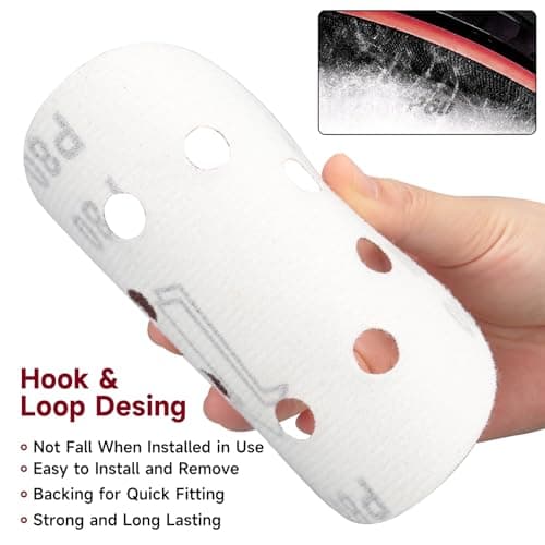 POTUINOM 165 PCS 5 Inch Sanding Discs,Round Hook and Loop Sandpaper for Random Orbital Sander 40 60 80 120 150 240 320 400 600 Grit — view 3