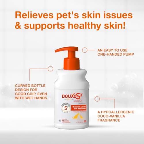 Douxo S3 Pyo Shampoo, Contains 3% Chlorhexidine & 0.5% Ophytrium, Antiseptic & Hydrating, for Bacterial or Yeast Skin Infections, for Dogs and Cats, 6.7 fl. oz. (200mL) — view 4