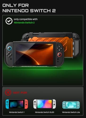 SUPCASE Unicorn Beetle Pro Case for Nintendo Switch 2 2025, [Military-Grade Protection] [Joy Con Remove Friendly] Dockable Integrated Cover Accessories Compatible with Switch 2, Coral