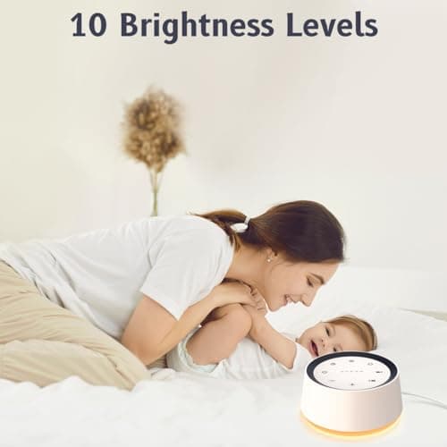 Brown Noise Sound Machine with 30 Soothing Sounds 12 Colors Night Light White Noise Machine for Adults Baby Kids Sleep Machines Memory Function 36 Volume Levels 5 Timers for Home Office Travel — view 3