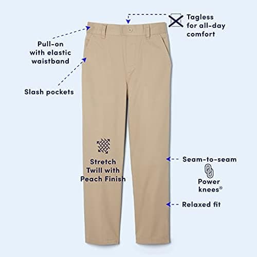 French Toast Boys Pull-on Relaxed Fit School Uniform Pant (Standard & Husky), Black, 8 — view 7
