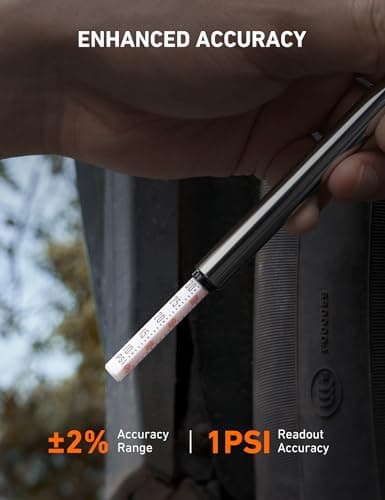 AstroAI Pencil Tire Pressure Gauge 2 Pack 10-75PSI, Calibrated to ANSI B40.1 Grade B (2%), Stainless Steel Body, Car Accessories with 3 Measurements for Cars, Bikes, Vehicles