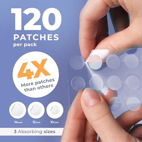 PatchRx Pimple Patches Salicylic Acid (120 Pack), Salicylic Acid Pimple Patches - Zit Patch and Pimple Stickers - Dots for Pimple