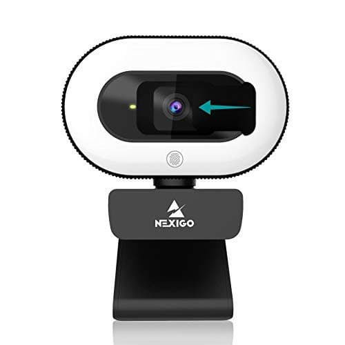 NexiGo StreamCam N930E with Software, 1080P Webcam with Ring Light and Privacy Cover, Auto-Focus, Plug and Play, Web Camera for Online Learning, Zoom Meeting Skype Teams, PC Mac Laptop Desktop — view 2