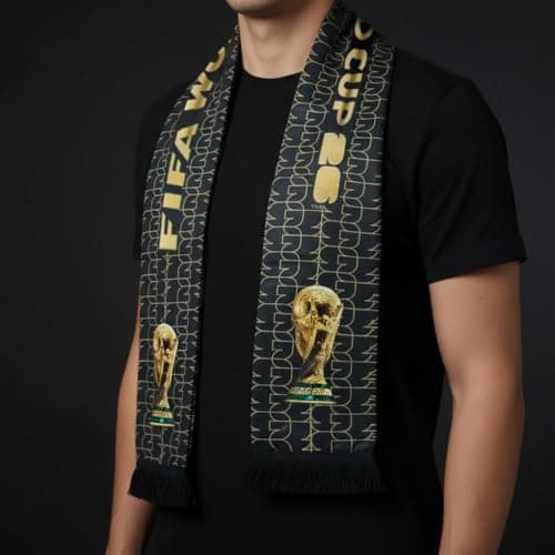Wagon International Official FIFA World Cup 2026 Edition - High Definition Universal Polyester Trophy Scarf – Gameday Fan Wear for all Matches from New York to Miami, Dallas to Los Angeles