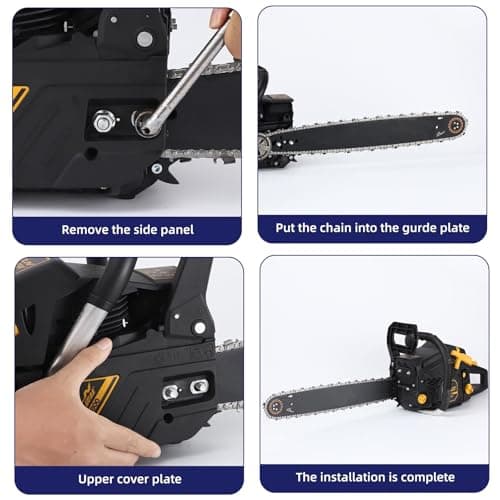 3 Pack 10 Inch Chainsaw Chain S40 3/8" LP Pitch .050" Gauge 40 Drive Links, 10-inch Replacement Chains Fits Remington, Greenwork, Sunjoe, Worx and More — view 4