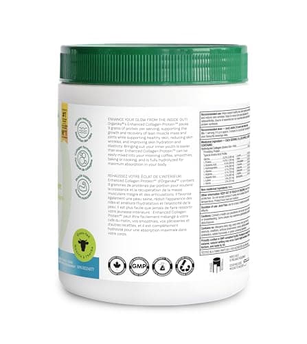 Organika Enhanced Collagen Peptides Powder (Type 1 & 3) – 10g Per Serving for Hair, Skin, Nails & Joints – Canadian-Made, Grass-Fed, Non-GMO, 500g — view 8