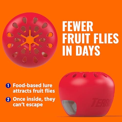 TERRO Fruit Fly Trap 4-Pack, 180 Day Lure Supply, Food-Based Lure — view 4