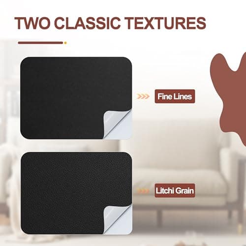 Besezx Leather Repair Tape Kit, Self-Adhesive Leather Repair for Furniture, Couch, Sofa, Car Seats, Office Chair, Vinyl Repair Kit. 60inx16in Black — view 5