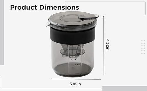 3 in 1 Pour Over Coffee Maker, Travel Coffee Cup with Scale, 14.5 fl oz / 450 ml, Portable Hand Drip Coffee Filter in Cup, Compact Space Saving Design for Camping, Hiking, Home Use — view 5