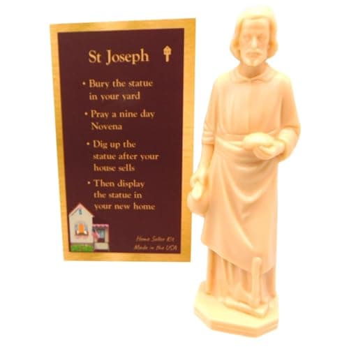 Westmon Works St Joseph House Selling Statue Set and Double Sided Prayer Card Faith-Based Made in The USA Figurine with Prayer for Selling Homes, Pack of 2 — view 2