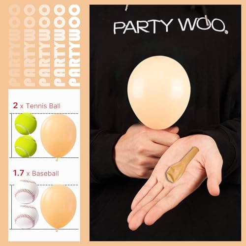 PartyWoo Nude Balloons 100pcs 5 Inch Apricot Boho Fall Neutral Latex Helium Balloons for Graduation Wedding Anniversary Birthday Boy Baby Shower Woodland Boho Theme Party Decorations Brown-F05 — view 2