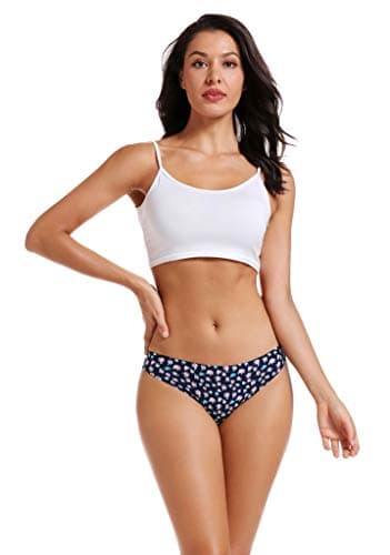 VOENXE Seamless Women Underwear Thongs,No Show Ladies Panties,Breathable Active Sports Thong,Invisible Workout Undies 5 Pack — view 3
