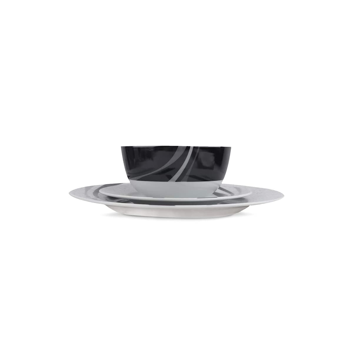 Amazon Basics Vajilla de 18 Unidad, Remolino, 6 servicios — view 5