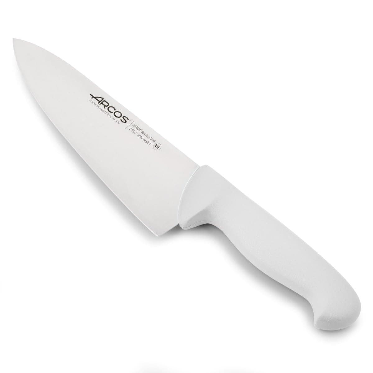 Arcos Serie 2900 - Cuchillo Santoku con Alveolos - Hoja de Acero Inoxidable Nitrum de 180 mm - Mango inyectado en Polipropileno Color Rojo — view 21