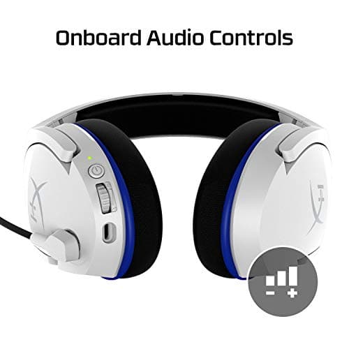 HyperX HHSS1C-KB-WT/G Cloud Stinger Core – Wireless Gaming Headset, for PS4, PS5, PC, Lightweight, Durable Steel Sliders, Noise-Cancelling Microphone - White — view 4