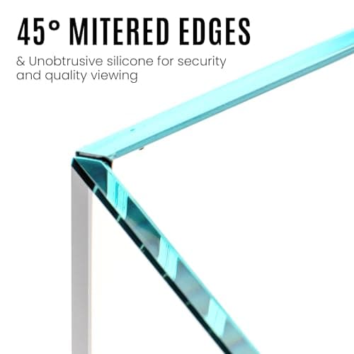 Ultum Nature Systems Ultra Clear Rimless Aquarium - Low Iron Glass Fish Tank with 45° Mitered Edges, 5mm-12mm Thick, Leveling Mat Included (5S, Shallow, 2 Gallon) — view 4