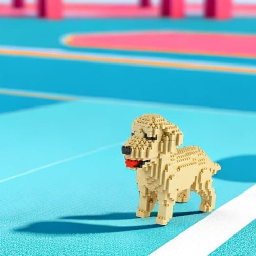 Larcele Micro Dog Building Blocks Pet Mini Building Toy Bricks,950 Pieces KLJM-02 (Golden Retriever) — view 5