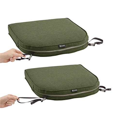 Classic Accessories 62-004-HFERN-EC Montlake Cont. Seat Cushion Foam and Slip Cover, Heather Fern, 18" wide x 18" deep x 2" thick contoured — view 5