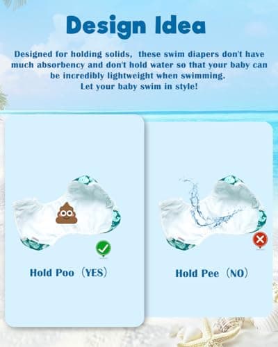 ALVABABY Swim Diapers 2pcs Reusable Baby Swim Diaper 9 Months-3T Adjustable Snap Washable Toddler Swimming Diaper for Pool Beach & Swim Lessons – Waterproof PUL Leak-Proof UPF 30+ Large Size — view 5