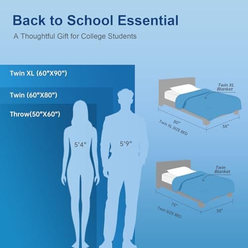 KMUSET Cooling Blanket Twin (60"x80"), Double Sided Summer Cooling Blankets for Hot Sleepers & Night Sweats, Cool Lightweight Blanket for Dorm Room Essentials, Picnic, Gifts for Women Charcoal Black — view 3