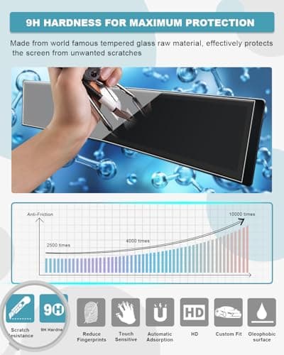 CDEFG 3Pcs for 2026 Hyundai Tucson Screen Protector, Tempered Glass 2025 2026 Tucson (SE, SEL, SEL Convenience, XRT, Limited) Accessories 12.3 Inch All-in-One Touchscreen & AC Screen Cover — view 2