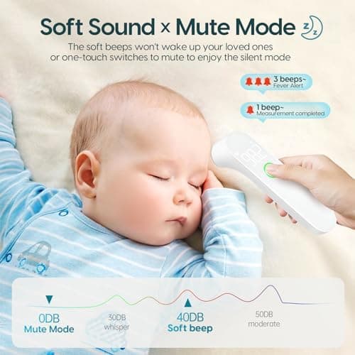 Thermometer for Adults and Kids, Fast Accurate Baby Thermometer, Fever Alarm & Mute Mode, Baby Essentials - Lifetime Support — view 3