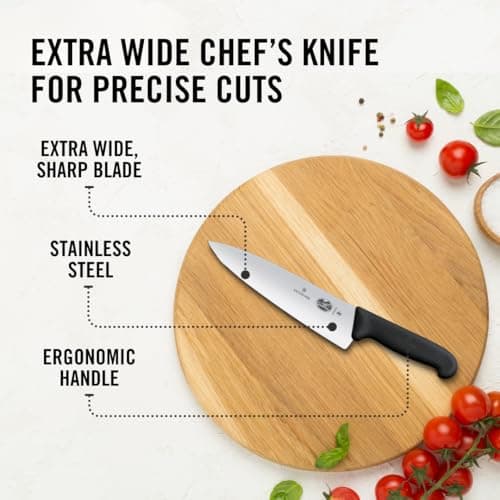 Victorinox Fibrox Pro 8 Inch Chef’s Knife, Dishwasher Safe, Black — view 4