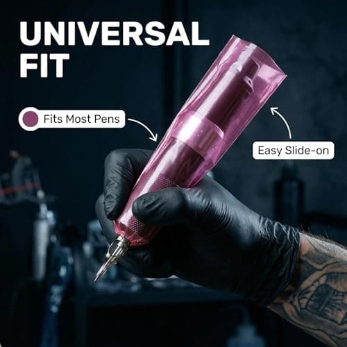 Disposable Tattoo Sleeves 100 Pack - for Consistent Client Setup & Hygiene, Stretch Fit for Most Pen Styles