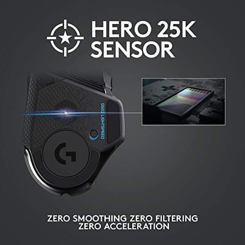 Logitech G502 Lightspeed Wireless Gaming Mouse with Hero 25K Sensor, PowerPlay Compatible, Tunable Weights and Lightsync RGB - Black — view 2