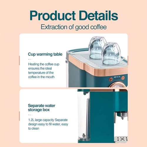 Deluxe Semi-Automatic Coffee Maker with Steam Milk Frother — view 4