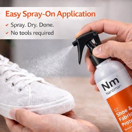 Nanoman Shoe & Fabric Protector Spray 250mL – Waterproof & Stain Repellent for Sneakers, Suede, Leather & Clothing | PFAS-Free — view 7