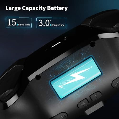 AceGamer 2 Pack Wireless Controller for Nintendo Switch/Lite/OLED/Switch 2, Hall Effect Joystick for Switch 2 Pro Controller with Wake-Up/Turbo/Dual Vibration/Programmable (Red+Blue) — view 5