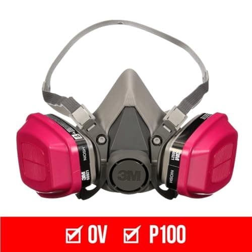 3M™ Odor/Particulate Multipurpose Reusable Respirator 65021H1-DC, OV/P100, Mdm, 1-Fcpc and 1-pr of 60921 Crtrdg/Fltr