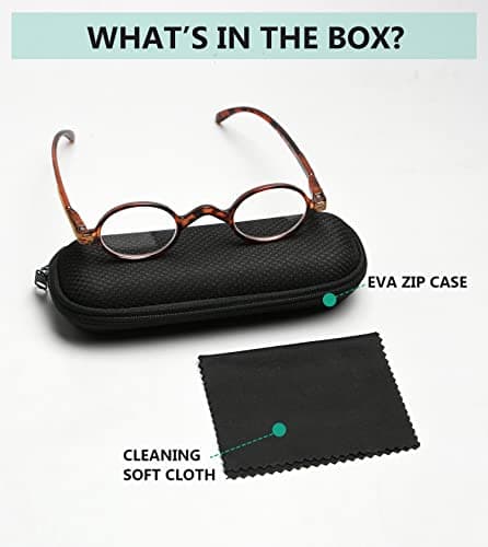 Eyekepper Readers Spring Temple Vintage Mini Small Oval Round Reading Glasses Red +4.0 — view 5
