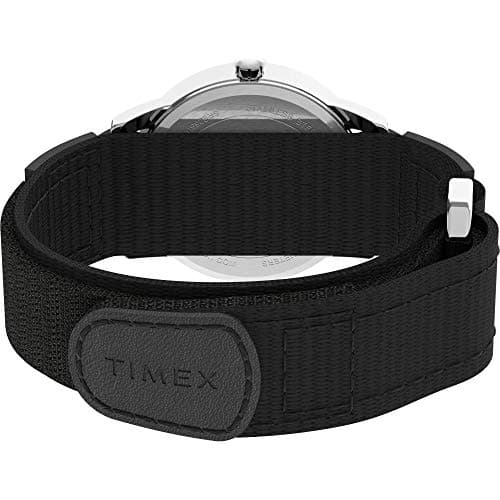 Timex Men's Easy Reader 35mm Watch – Silver-Tone Case White Dial with Black FastWrap Strap — view 3