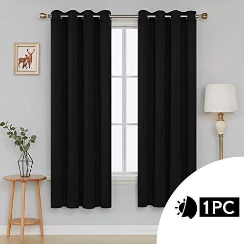 Deconovo Blackout Curtains - 1 Panel Thermal Insulated Soundproof Curtains for Bedroom, Living Room, and Nursery, OEKO-TEX Certified Drapes, Grommet Top, 52W x 63L Inches