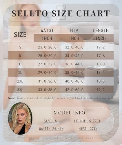 sellto Tummy Control Shapewear Shorts High Waisted Body Shaper Shapewear Underwear Slip Shorts for Under Dresses (CA/US, Alpha, Large, Regular, Regular, Nude) — view 5