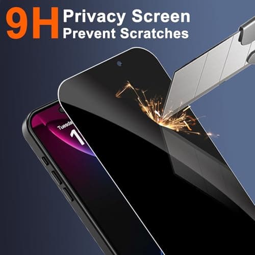 ZOZDOKG for iPhone 17 Pro Case with Privacy Screen Protector and Camera Protection, Compatible with MagSafe Magnetic Translucent Matte Shockproof Phone Protective Cover for iPhone 17 Pro, Black — view 7