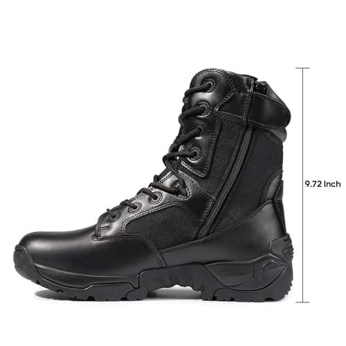 NORTIV 8 Men's Military Tactical Boots Combat Hiking,Black,9.5