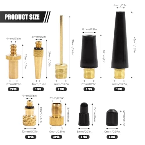 32PCS Bike Tire Pump Accessories with Presta Valve Adapter Bicycle — view 2