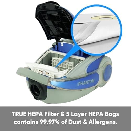 Prolux Phantom Canister Vacuum Cleaner with North American Power Nozzle, Lightweight, Powerful, H12 HEPA Filter Easy Suction Adjustment, Perfect for Quick and Efficient Cleaning — view 5