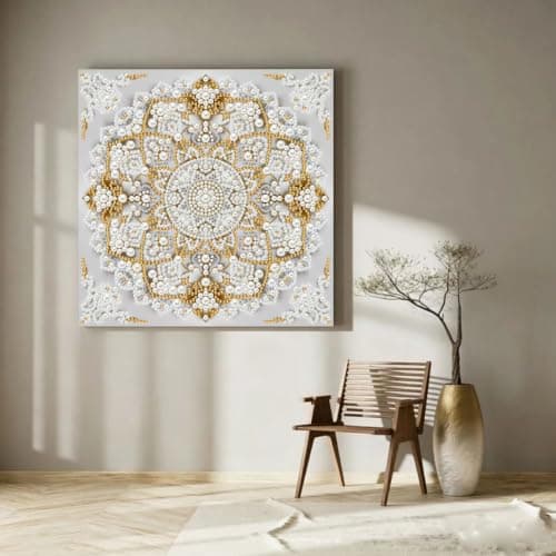 GEMFAMILY 5D Diamond Painting Kits for Adults,DIY Special Shaped Diamond Art Kit for Mandala,Pearl Diamond Dots Painting Crystal Rhinestone Gem Art for Home Wall Decor 11.8 X 11.8 Inch — view 4