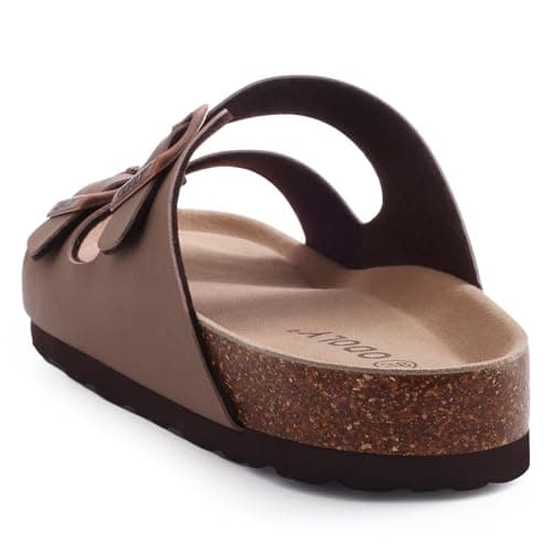 ODOLY Unisex Comfortable Cork Footbed Slide Sandals with Arch Support — view 5